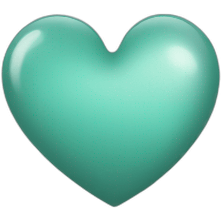 teal heart with no face emoji