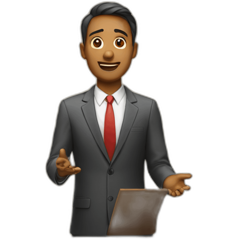 Man on a podium speaking emoji