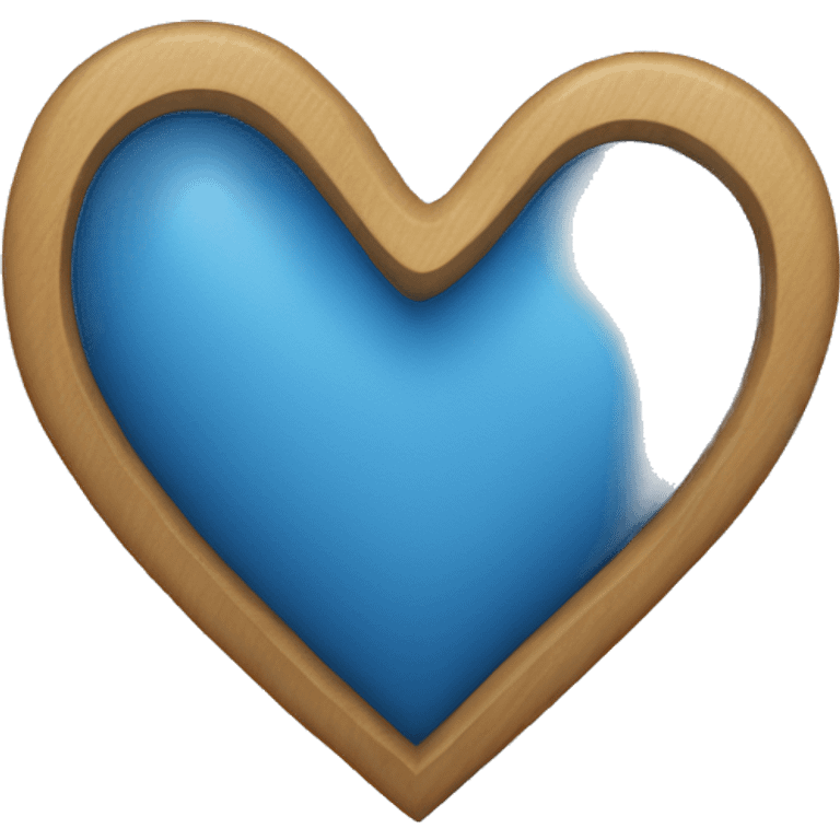 empty blue heart with full blue heart bottom left emoji