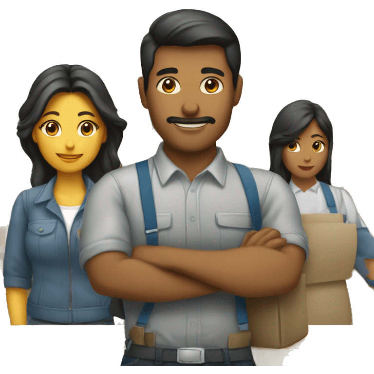 trabajador HOMBBRES Y MUJERES EN UNA TIENDA DE APPLE emoji