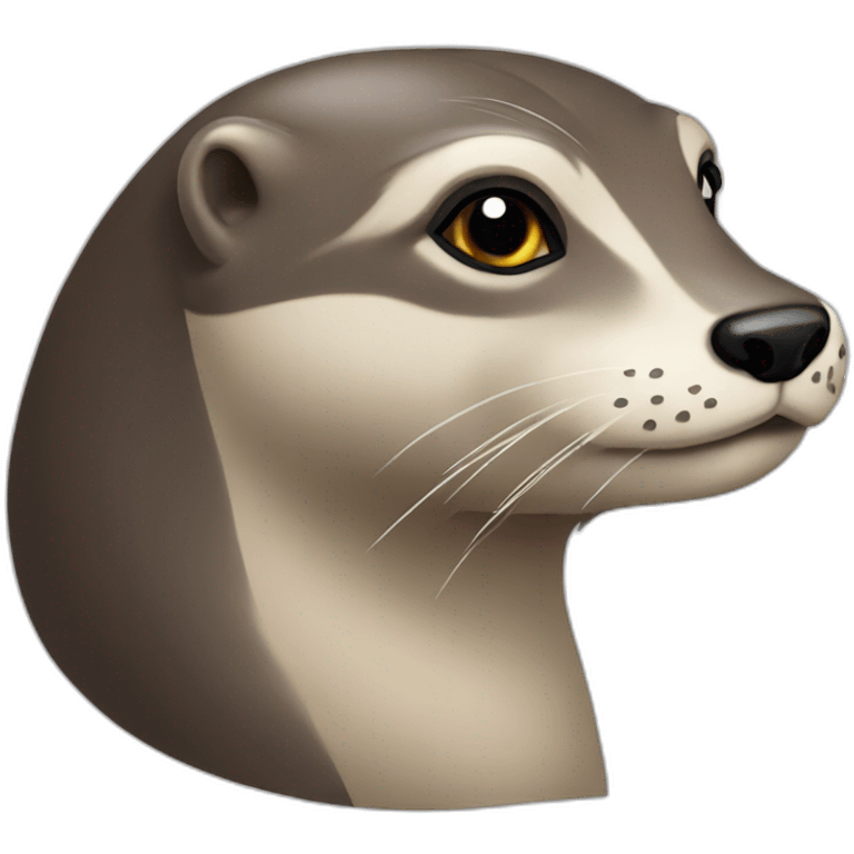 loutre sur un loup emoji