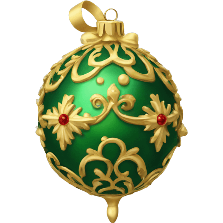 Christmas tree rococo bauble emoji