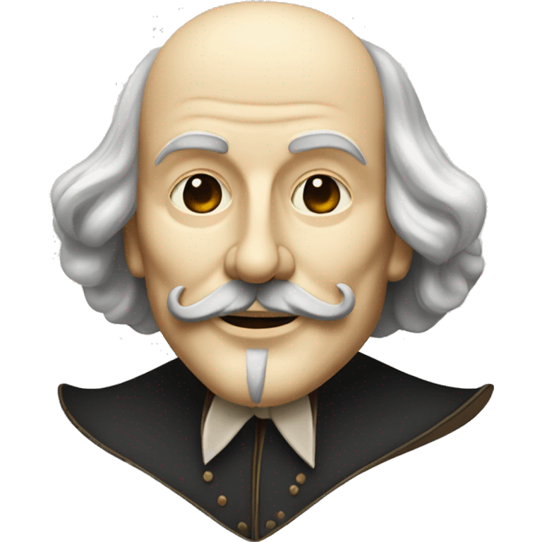 William Shakespeare and theater mask  emoji