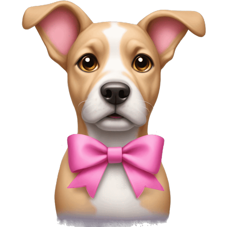 Dog with a pink bow emoji