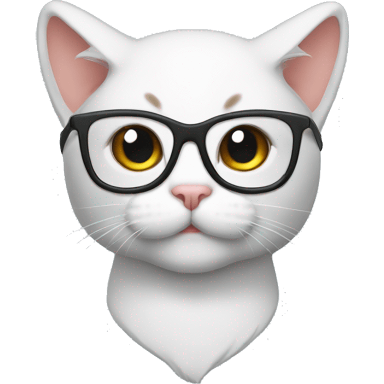 Nerd cat emoji