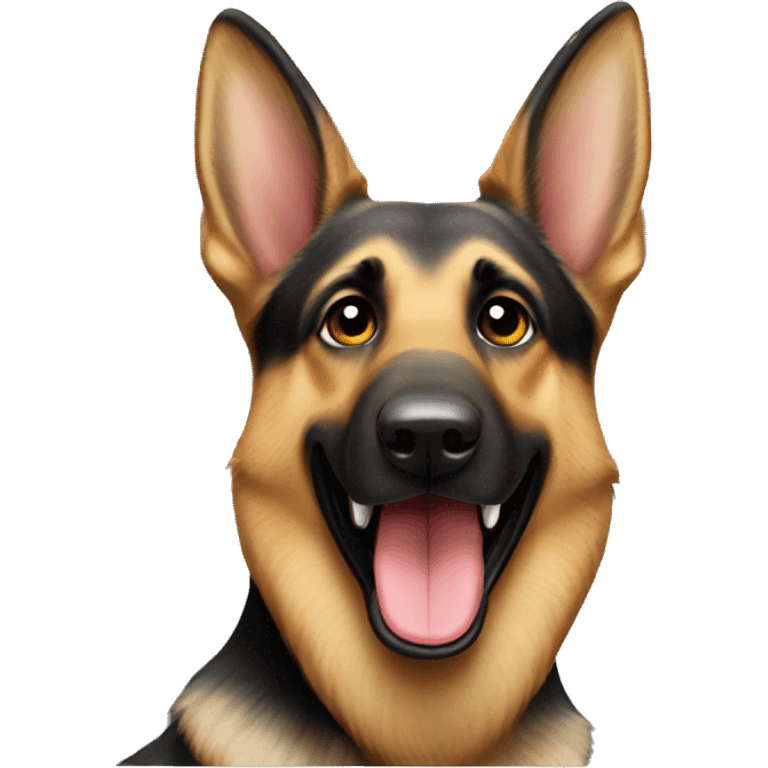  German shepherd with its tongue out emoji