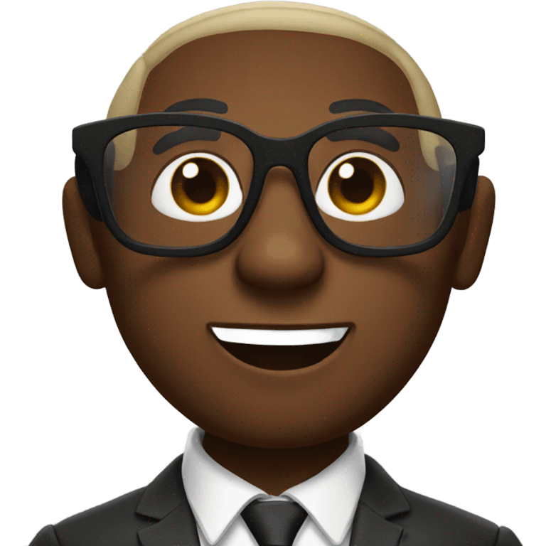 Black Spiderman with glasses emoji