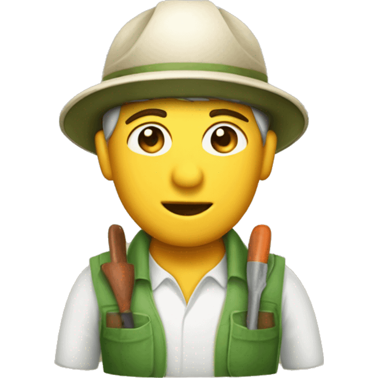 gardener pith helmet emoji