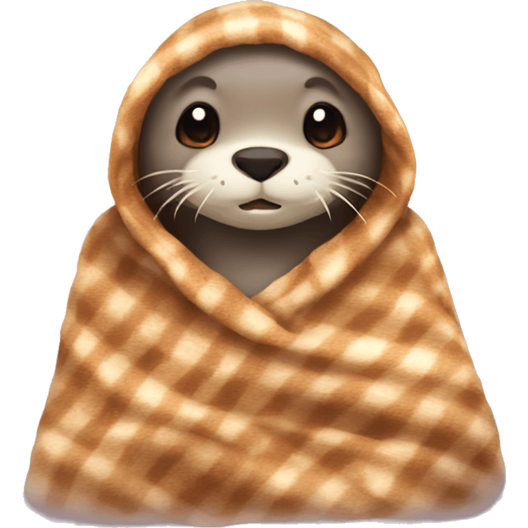 otter cozy in blanket emoji