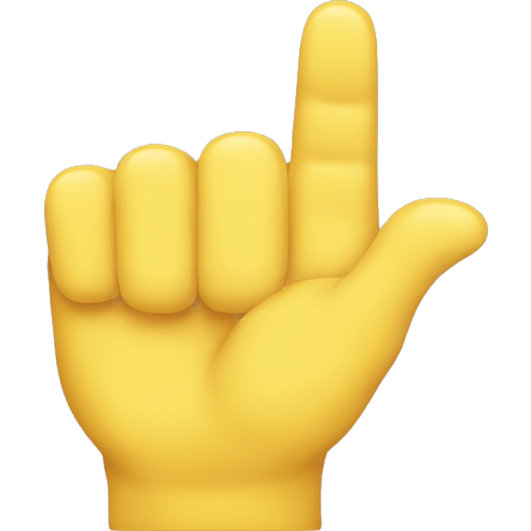 Normal Yellow hand pointing up thumb pinky and ringer finger up emoji