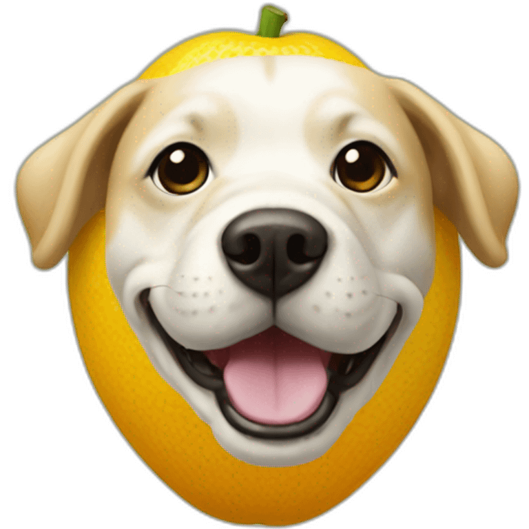 dog that looks like yuzu fruit emoji