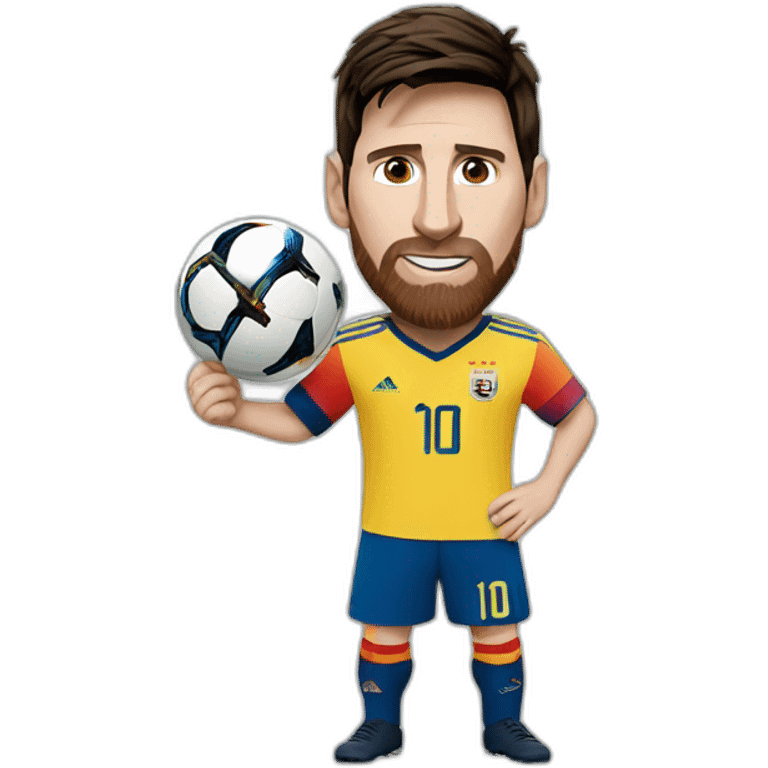 LIONEL MESSI WITH THE WORLD CUP emoji