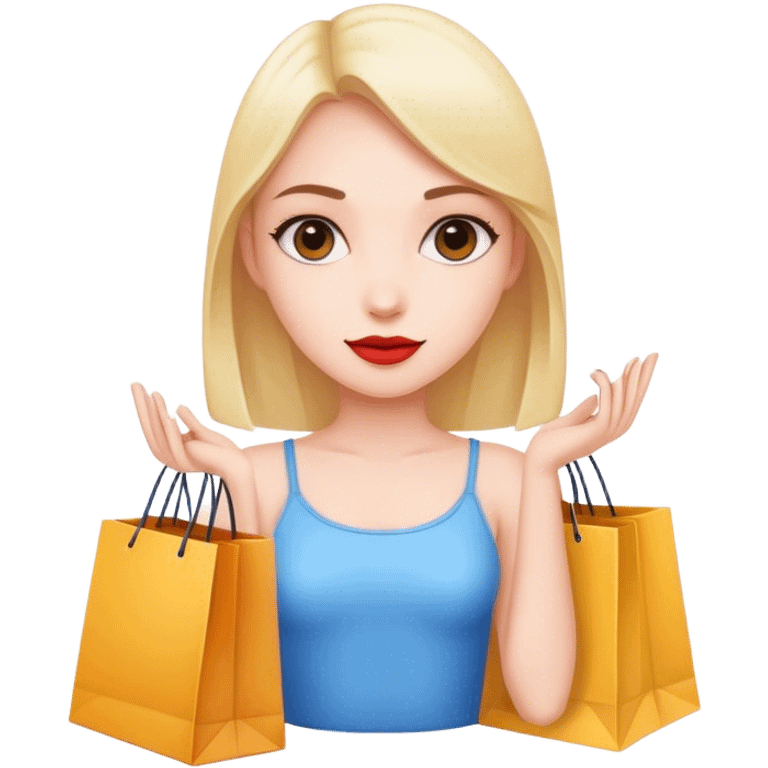 girl with shopping bags emoji