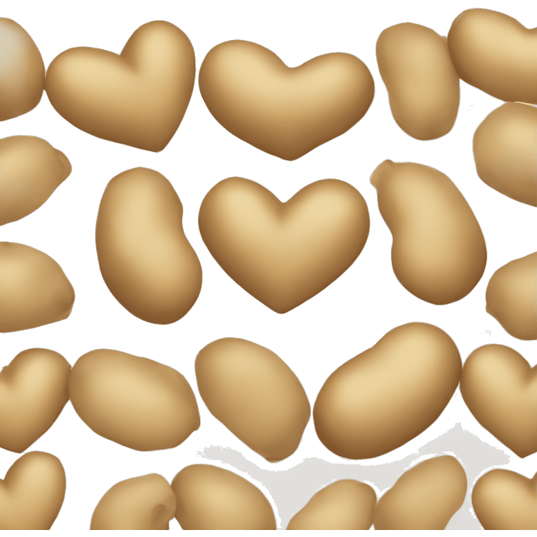 beige heart with potatoes emoji