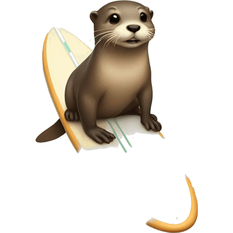 Otter on surfboard  emoji