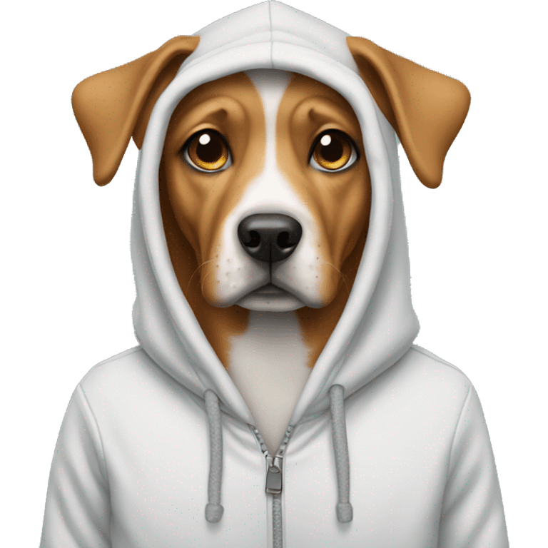 Dog a wearing a hoodie emoji