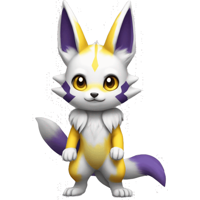 Cute chibi Renamon full body emoji