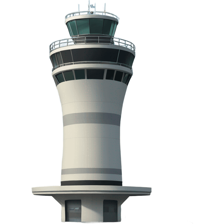 air traffic control tower, fullsize, front view emoji