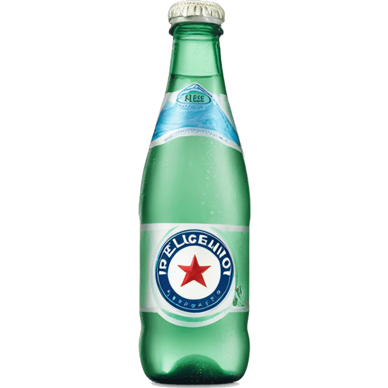 A bottle of pellegrino sparkling water emoji