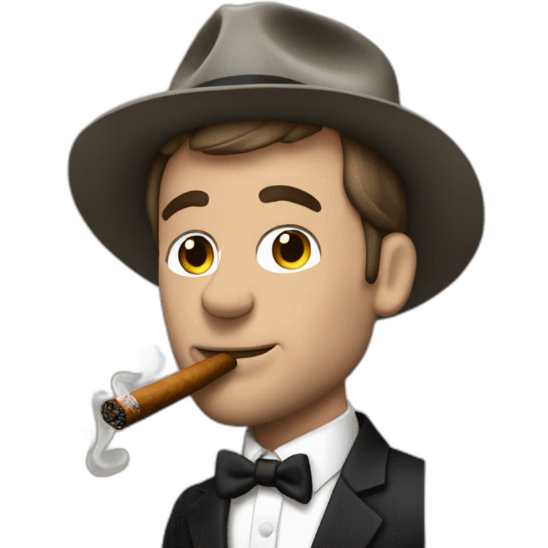 macron smoking a cigar emoji