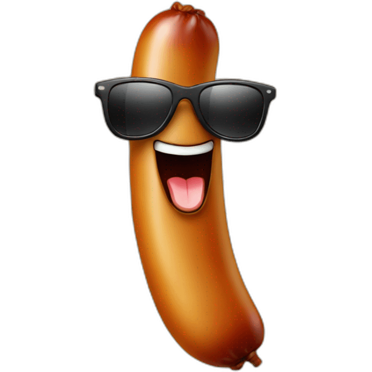 sausage with sunglasses emoji