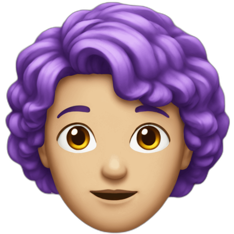 Purple haired liberal emoji