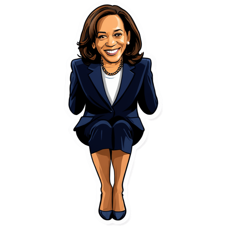 Kamala Harris on a toenail emoji