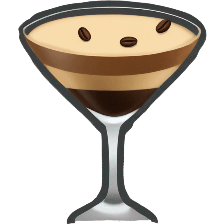 espresso martini with three beans emoji