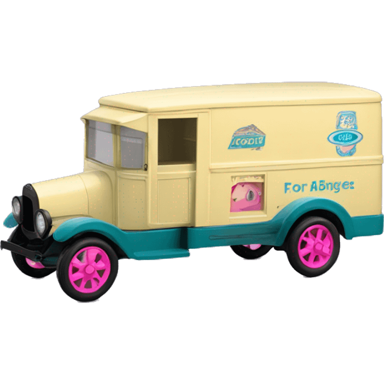 1914 ford Barbie cargo van emoji