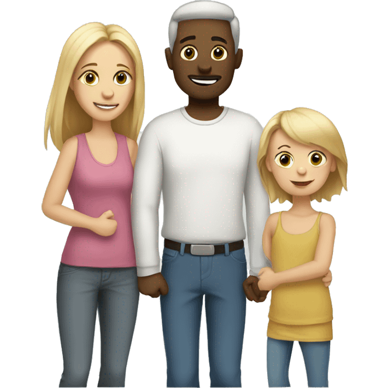 a white family with a child who wants to live in their own home emoji