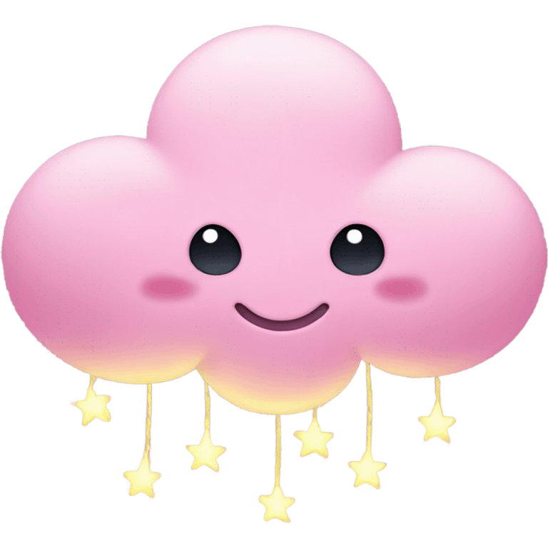 Pink cloud with string lights  emoji