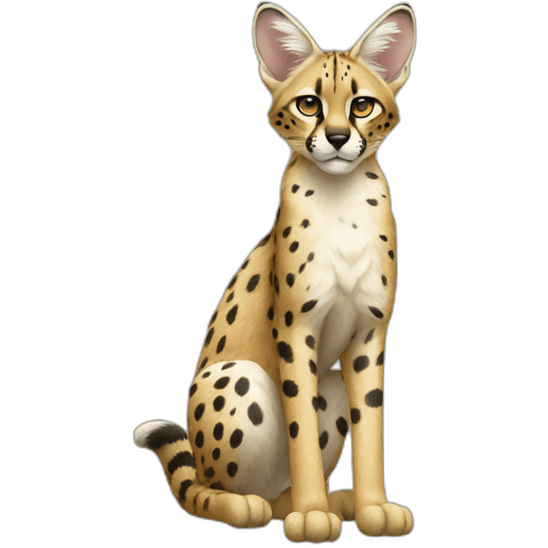 Full body serval emoji