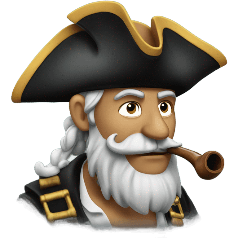 A pirate smoking a pipe emoji