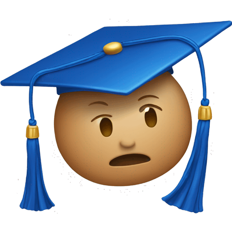 blue grad hat emoji