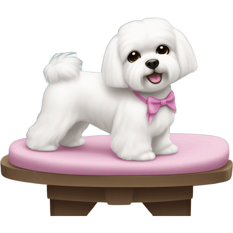 Bichon Maltese at the spa emoji