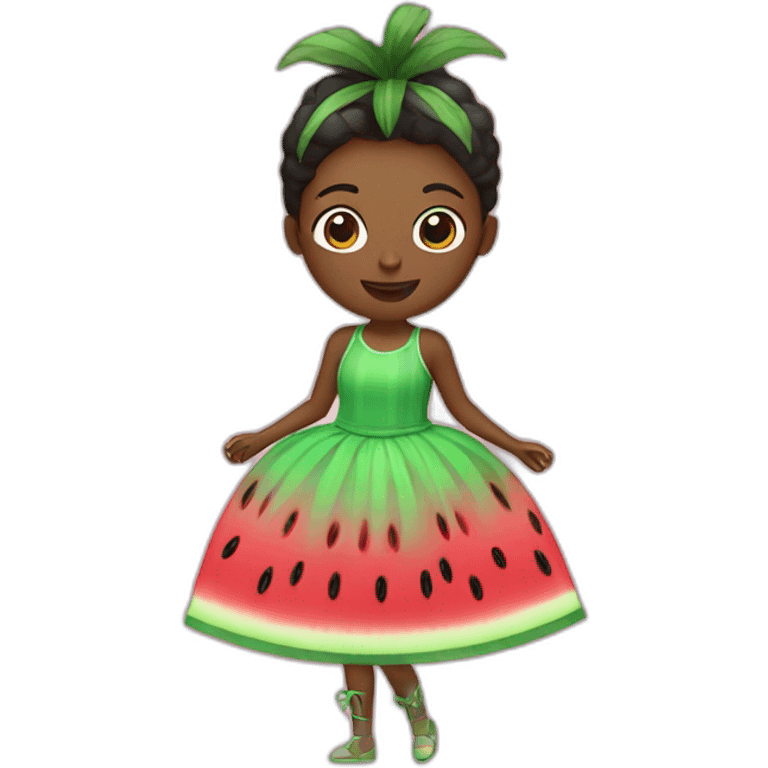 Watermelon with tutu emoji