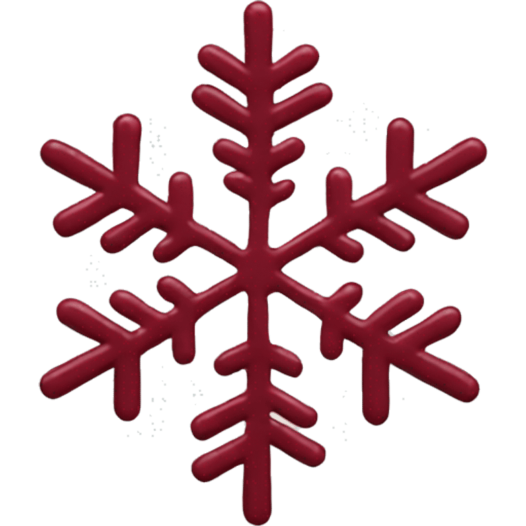 One Dark red snowflake emoji