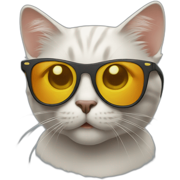 Cat with sunglasses emoji