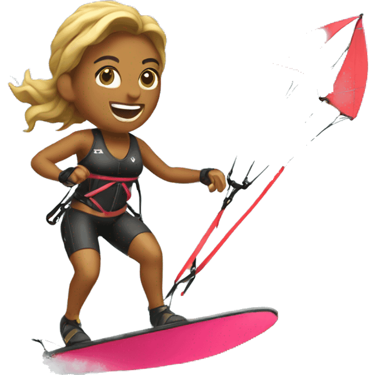 woman kitesurfing emoji