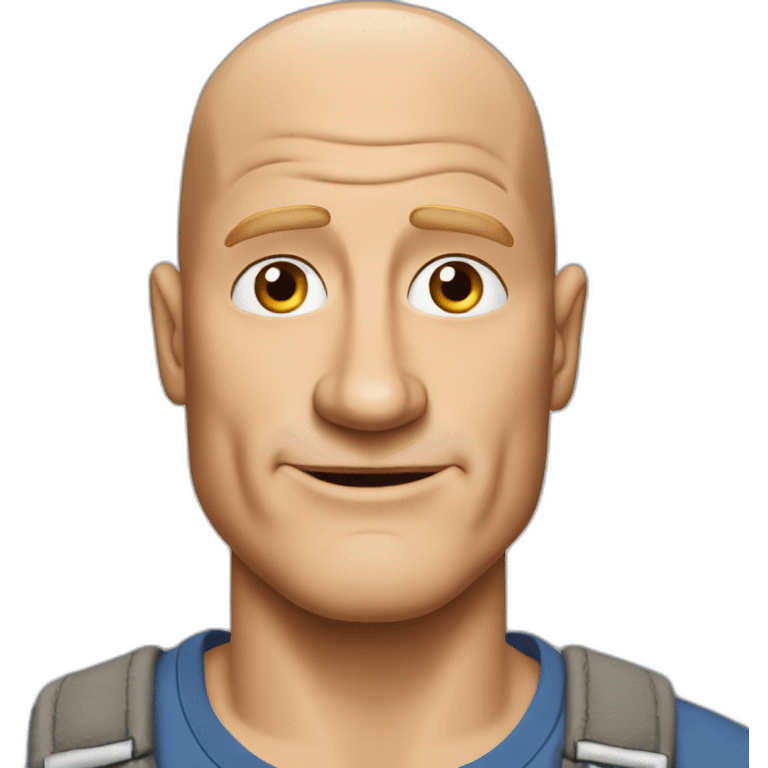 actor bald woody harrelson cartoon wearing tee  emoji