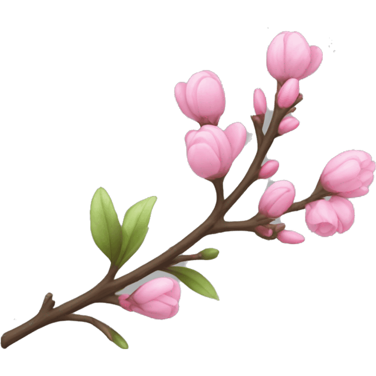 Delicate twig with pink buds emoji