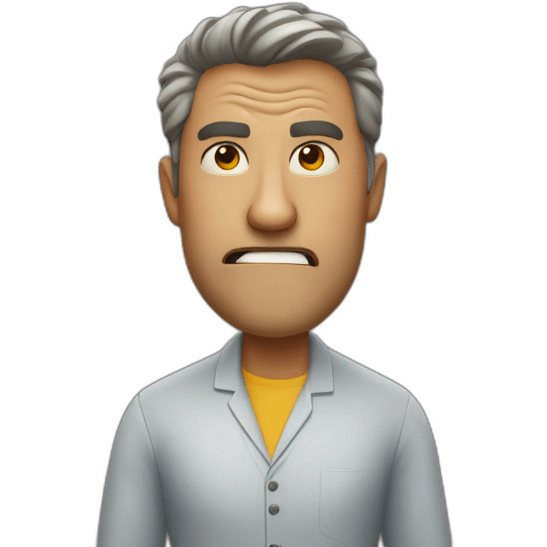 Angry teacher without students on a Friday evening emoji