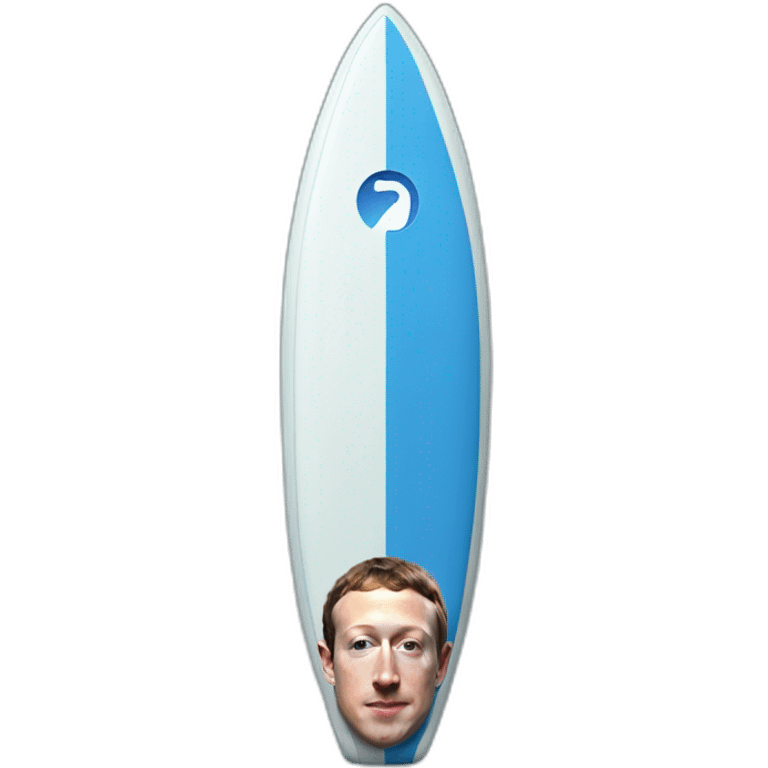 Mark Zuckerberg on hover surfboard emoji