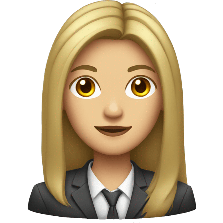 Female Defense attorney with long hair emoji