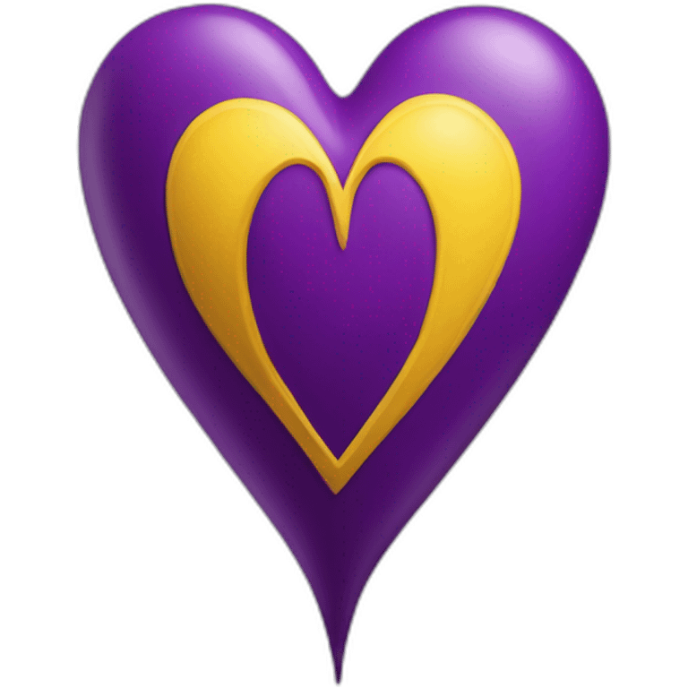 Corazón morado y flecha amarilla emoji