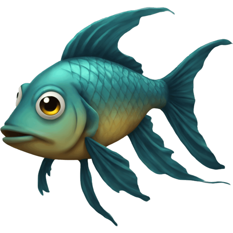 Fish with dreadlocks emoji