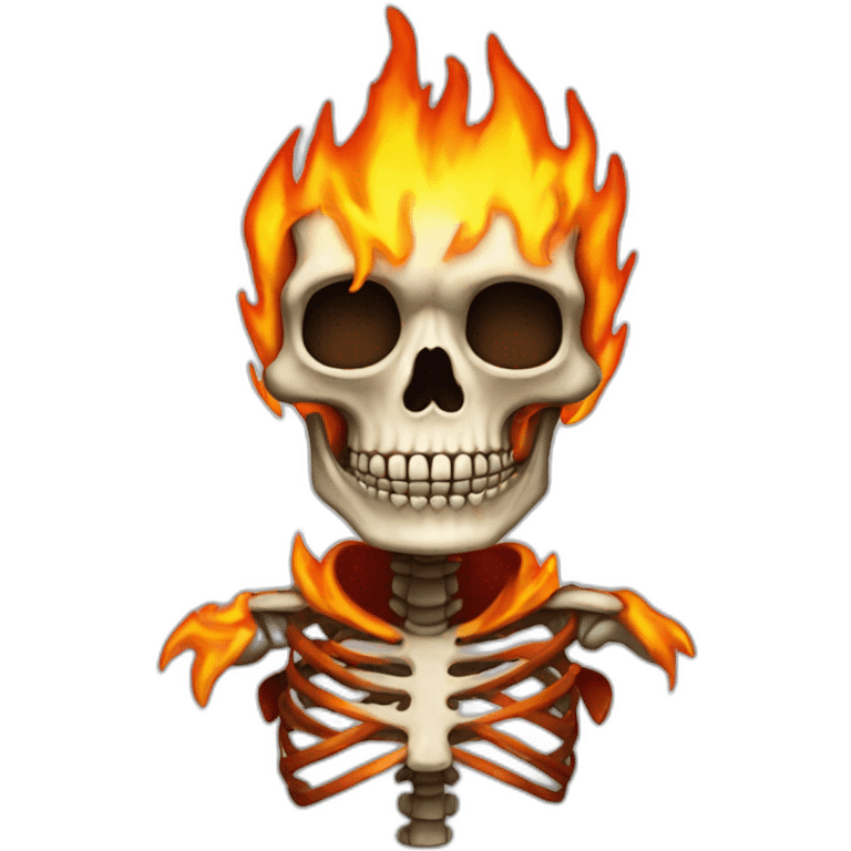 Fire boy skeleton emoji