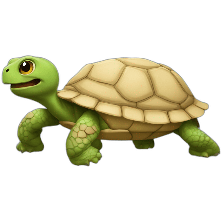 Chat sur une tortue emoji