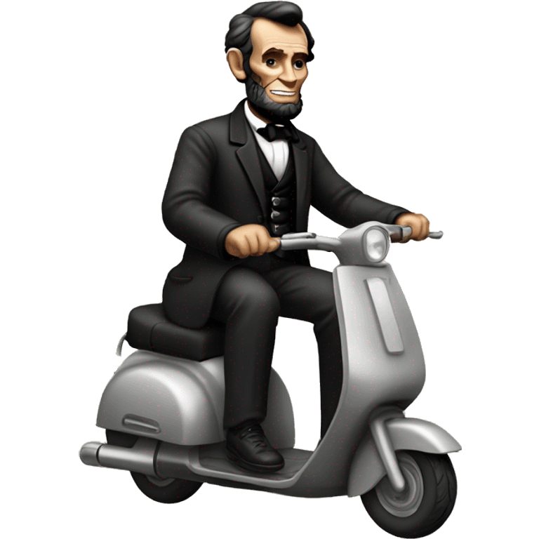 Abraham Lincoln on a scooter emoji