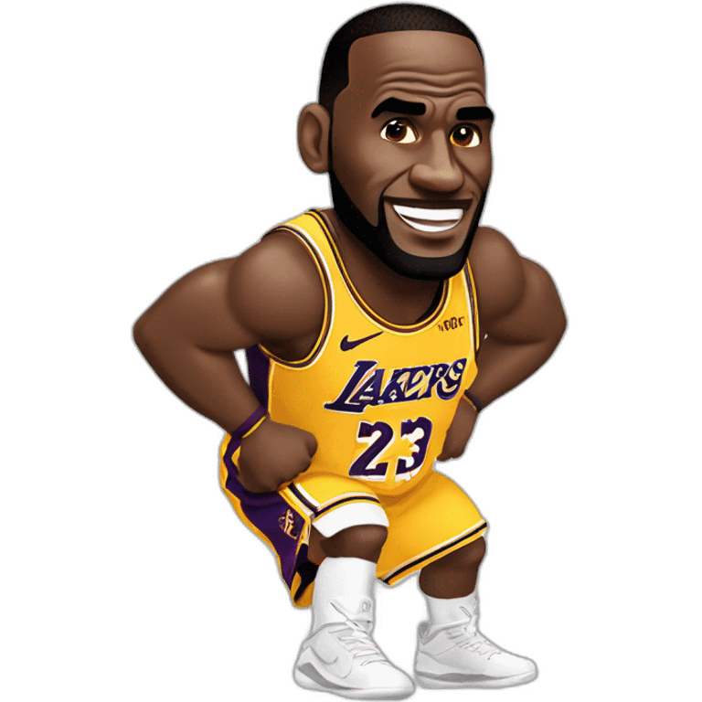 LeBron James qui rigole emoji